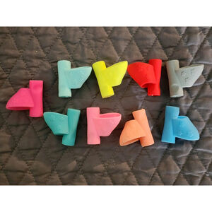 9 Pc Silicone Pencil Grips for Kids Handwriting Posture Correction Aid Set New